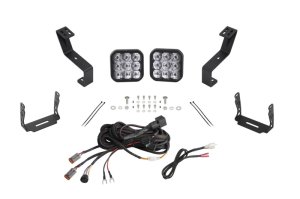 Ram 1500 LED Pod Light Kit - Diode Dynamics - SS5 Bumper - Pro White - `19-`24